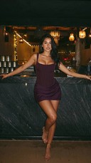 Gwendolen | Formal Solid Mini Dress – Cocktail Square Neck Draped Skirt