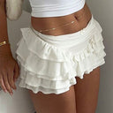 Hanna | Tiered Ruffle Mini Skirt – Low Rise Pleated Summer Festival