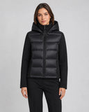 Hilary | Hybrid Puffer Jacket – Winter Hooded Zip Front Long Sleeve Pockets