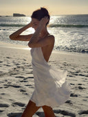 Holly | Halter Ruffle Mini Dress – Flowy Layered Beach Vacation Dress