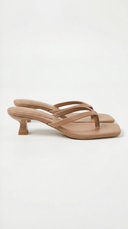 Ieza | Multi Strap Thong Sandals – Square Toe Kitten Heel Slip On Shoes