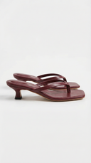 Ieza | Multi Strap Thong Sandals – Square Toe Kitten Heel Slip On Shoes