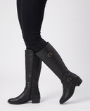 Ilaria | Buckle Knee High Riding Boots – Winter Pointed Toe Low Block Heel