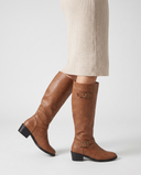 Ilaria | Buckle Knee High Riding Boots – Winter Pointed Toe Low Block Heel