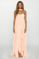 Imogen | Strapless Ruffle Maxi – Sweetheart Bodice Scarf Neck Summer Wedding Guest Dress