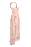 Imogen | Strapless Ruffle Maxi – Sweetheart Bodice Scarf Neck Summer Wedding Guest Dress