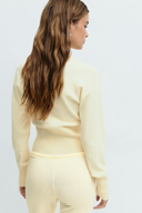 Ismay | Knit Two Piece Set – Casual Button Cardigan Drawstring Wide Leg Pants