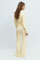 Ismay | Knit Two Piece Set – Casual Button Cardigan Drawstring Wide Leg Pants