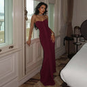 Itzel | Ruched Maxi Dress – Evening Strapless Sweetheart Neck Draped Front