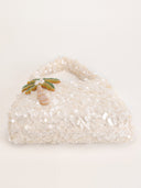 Iza | Sequin Palm Hobo Bag – Resort Event Beaded Motif Shoulder Handle