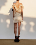 Jazlyn | V Neck Ruffle Mini – One Shoulder Sheer Layered Party Summer Dress