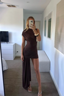 Jenna | Ruched Mini – High Neck Sleeveless Asymmetric Draped Going Out Party Dress