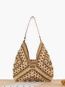 Jenny | Crochet Geometric Tote Bag – Beach Shoulder Open Knit Pattern