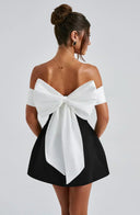 Jill | Two Tone Mini – Off Shoulder Back Bow A-Line Party Cocktail Dress