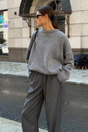 Jocelyn | Oversized Knit Sweater – Casual Crew Neck Drop Shoulder Long Sleeve
