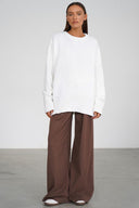 Jocelyn | Oversized Knit Sweater – Casual Crew Neck Drop Shoulder Long Sleeve