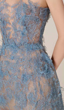 Joelle | Strapless Lace Sequin Midi – Sweetheart Sheer Tulle Formal Dress
