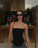 Jolie | Strapless Corset Bustier – Boned Waist Length Going Out Evening Top