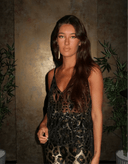 Jordan | Sequin Paisley Top – V Neck Spaghetti Strap