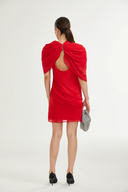 Josephine | High Neck Asymmetric Mini – Draped Overlay Bodycon Cocktail Party Dress