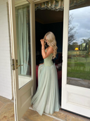 Judith | Strapless Pleated Maxi Dress – Summer Event Ruched Bodice Drop Waist