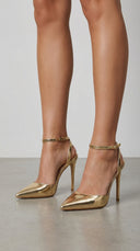 Jula | Pointed Toe Pumps – Ankle Strap Stiletto Heel Evening Shoes
