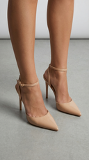 Jula | Pointed Toe Pumps – Ankle Strap Stiletto Heel Evening Shoes