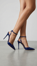 Jula | Pointed Toe Pumps – Ankle Strap Stiletto Heel Evening Shoes