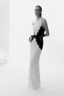 Kaira | Halter Neck Lace Insert Maxi – Contrast Bodycon Split Summer Evening Dress