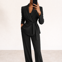 Kalina | Tailored Two Piece Set – Casual Blazer Long Sleeve Wide Leg Pants
