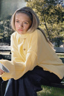 Keely | Oversized Ribbed Cardigan – Crew Neck Button Front Long Sleeve