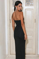 Kennedy | Ruched Maxi – One Shoulder Rose Detail Body-Con Formal Evening Dress