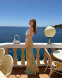Kiarra | Boho Print Bikini Set – Underwire Top Maxi Skirt Three Piece Resort Set