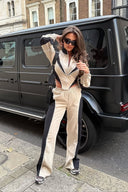 Kinslee | Color Block Two Piece Set – Zip Front High Neck Long Sleeve Pants