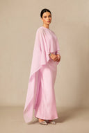 Lainey | Cape Sleeve Maxi Dress – Crew Neck Overlay Wedding Guest Evening