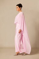 Lainey | Cape Sleeve Maxi Dress – Crew Neck Overlay Wedding Guest Evening