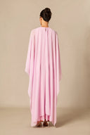 Lainey | Cape Sleeve Maxi Dress – Crew Neck Overlay Wedding Guest Evening