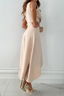 Lavender | Solid Wrap Maxi Dress – Wedding Guest V Neck Sleeveless Tie Waist