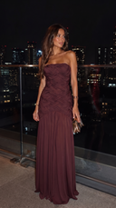 Lilibet | Strapless Ruched Maxi Dress – Evening Bandeau Draped Floor Length