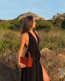 Lilith | Halter Neck Wrap Maxi – Deep V Cross Front Split Evening Summer Dress