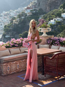 Lilith | Halter Neck Wrap Maxi – Deep V Cross Front Split Evening Summer Dress