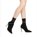 Lilou | Rhinestone Ankle Boots – Evening Pointed Toe Stiletto Heel Wrap Straps
