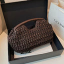 Lio | Woven Textured Hobo Bag – Resort Vacation Handheld Braided Handle