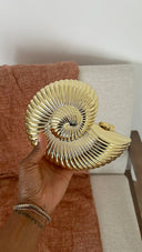 Liv | Nautilus Shell Clutch – Evening Event Spiral Ridged Hard Body