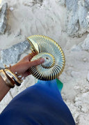 Liv | Nautilus Shell Clutch – Evening Event Spiral Ridged Hard Body