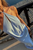 Lola | Two Piece Maxi Set – Halter Neck Cowl Drape Cut-Out Backless Summer