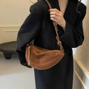 Loretta | Crescent Shoulder Bag – Knotted Strap Zip Top