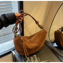 Loretta | Crescent Shoulder Bag – Knotted Strap Zip Top