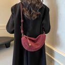 Loretta | Crescent Shoulder Bag – Knotted Strap Zip Top