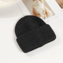Lorraine | Fuzzy Knit Beanie – Winter Ribbed Foldover Cuff Rounded Crown